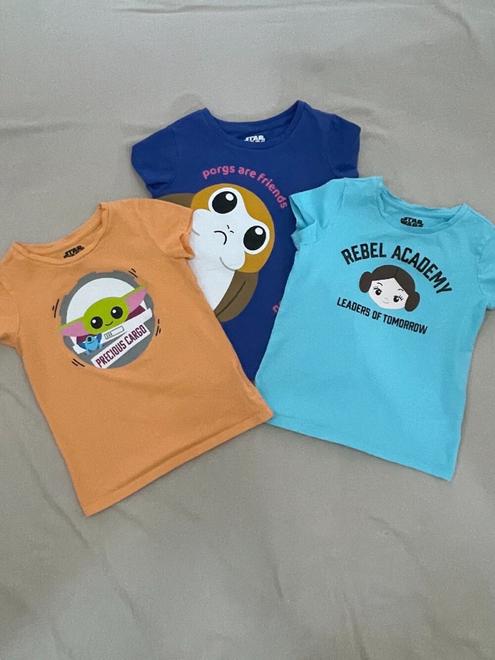 Bundle: (3) Star Wars theme girls shirt - Size 6/7